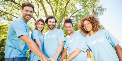 Group of smiling college students